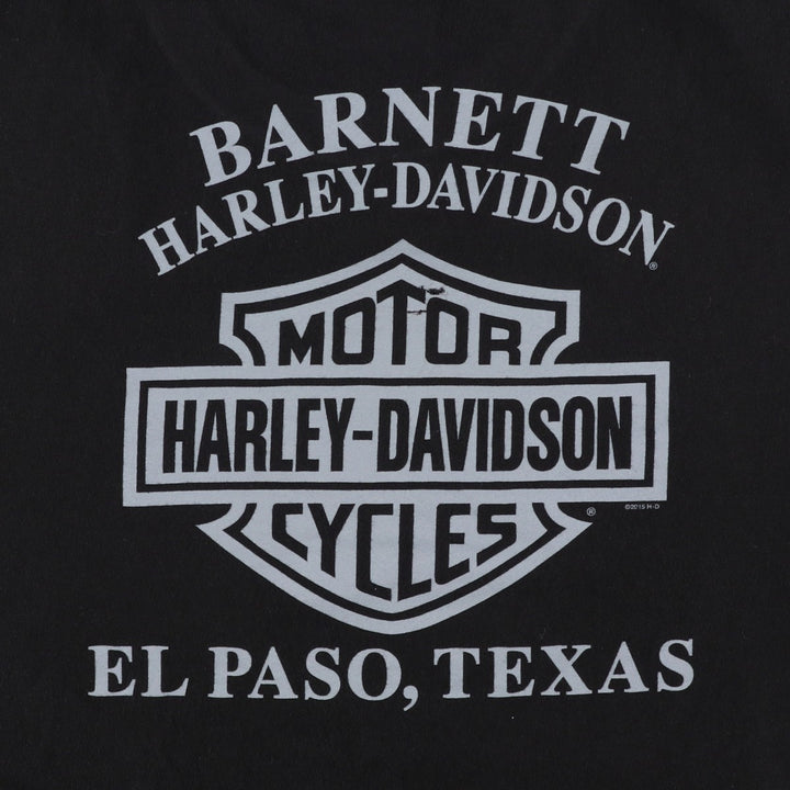 Harley-Davidson Snake Pattern Python Pattern Motorcycle Bike T-shirt Men's XXL cotton black type Vintage Second Hand