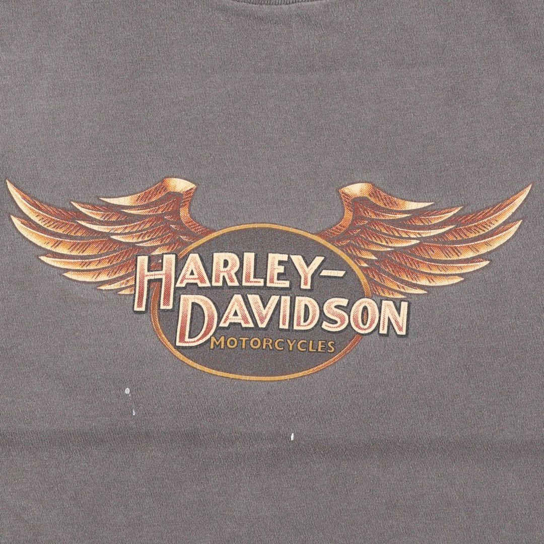 Harley-Davidson Sleeveless Motorcycle T-Shirt, Men's Size L (approx.) unclear gray type Vintage Second Hand