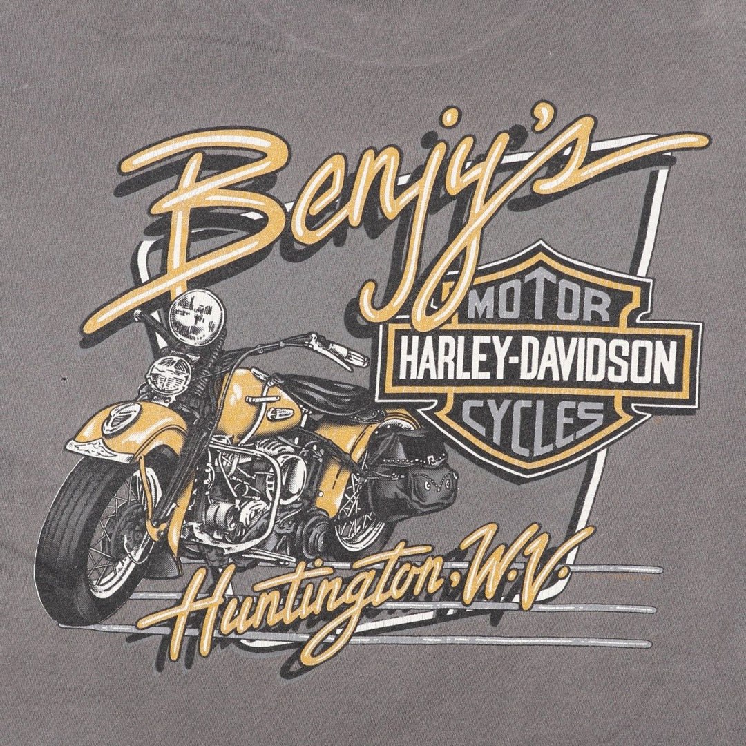 Harley-Davidson Sleeveless Motorcycle T-Shirt, Men's Size L (approx.) unclear gray type Vintage Second Hand