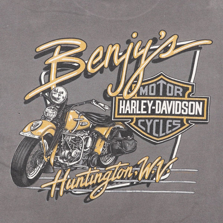 Harley-Davidson Sleeveless Motorcycle T-Shirt, Men's Size L (approx.) unclear gray type Vintage Second Hand