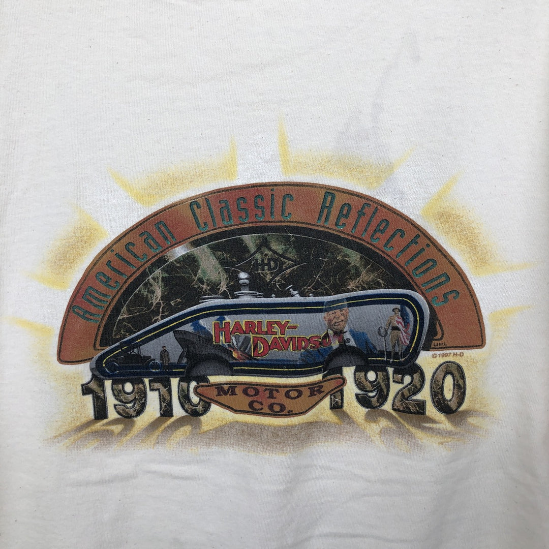 90'S Harley-Davidson Motorcycle Bike T-shirt Made in USA Men's XXL Vintage cotton unbleached Vintage Second Hand
