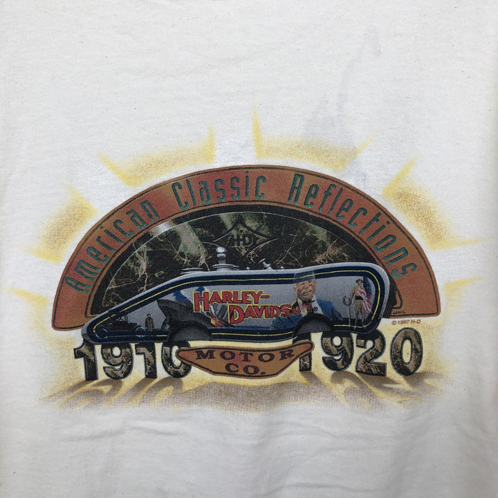 90'S Harley-Davidson Motorcycle Bike T-shirt Made in USA Men's XXL Vintage cotton unbleached Vintage Second Hand
