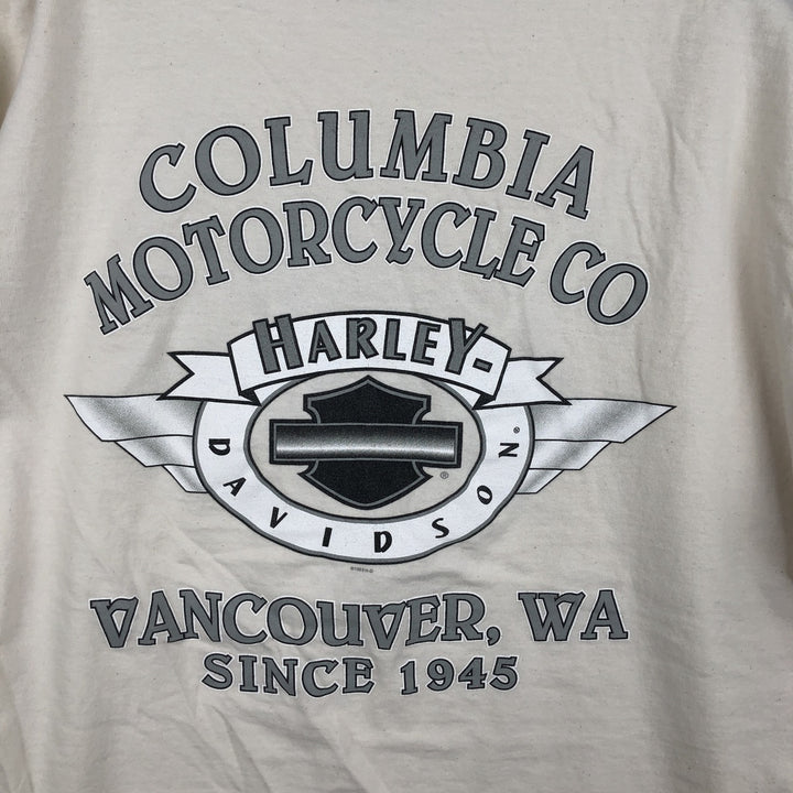 90'S Harley-Davidson Motorcycle Bike T-shirt Made in USA Men's XXL Vintage cotton unbleached Vintage Second Hand
