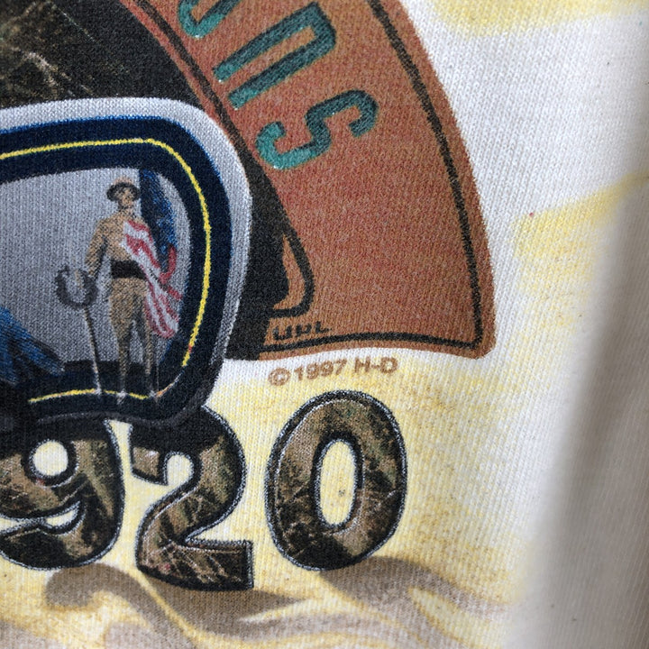 90'S Harley-Davidson Motorcycle Bike T-shirt Made in USA Men's XXL Vintage cotton unbleached Vintage Second Hand