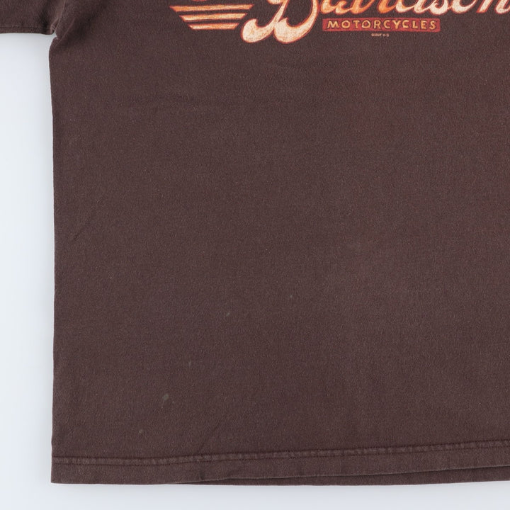 2000'S Harley-Davidson Eagle Pattern/Stars and Stripes Motorcycle T-Shirt, Men's Size XL (approx.) unclear brown type Vintage Second Hand