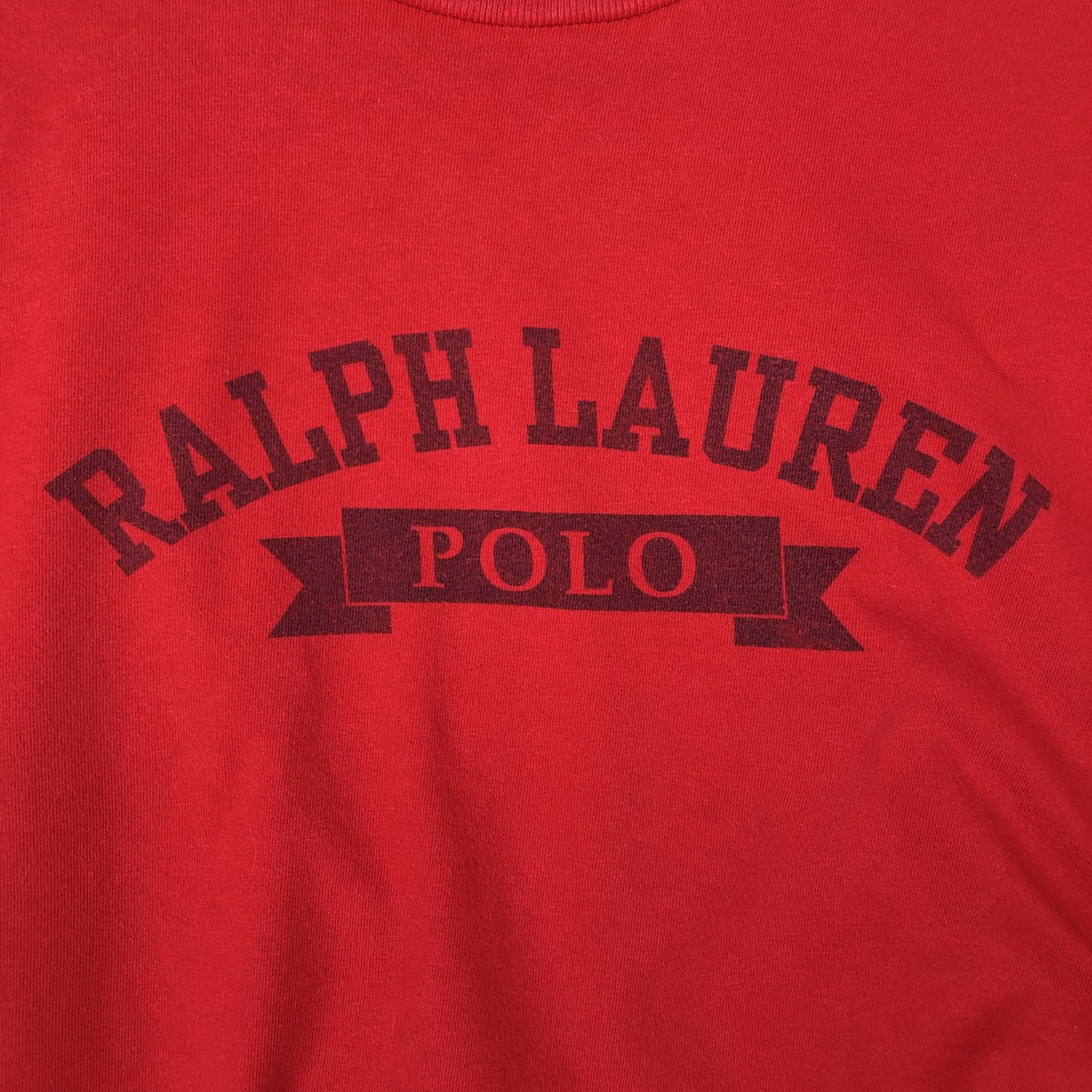 Ralph Lauren POLO by Ralph Lauren short-sleeved printed T-shirt, men's size XL cotton red type Vintage Second Hand