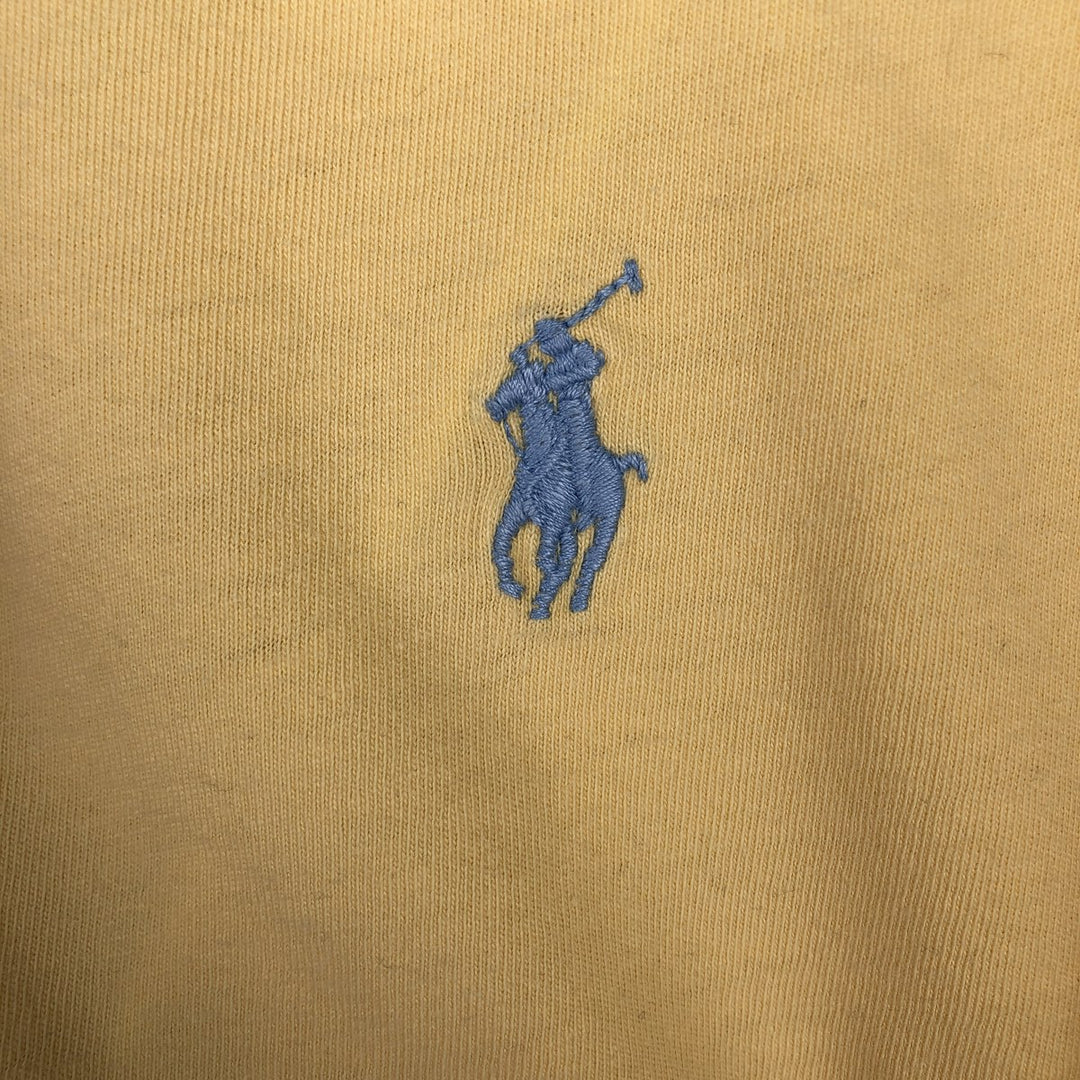 Ralph Lauren POLO by Ralph Lauren short sleeve one point logo T-shirt men's M size cotton yellow type Vintage Second Hand