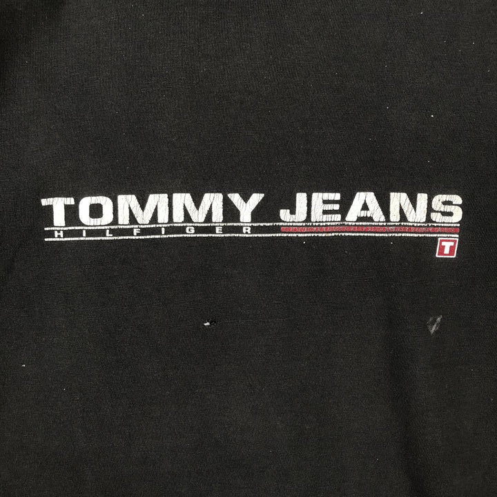 Tommy Hilfiger JEANS Painted Short-Sleeve Logo T-Shirt (Men's Size L) cotton gray type Vintage Second Hand