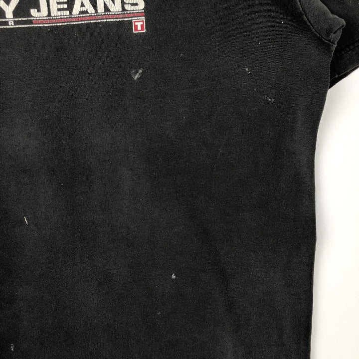 Tommy Hilfiger JEANS Painted Short-Sleeve Logo T-Shirt (Men's Size L) cotton gray type Vintage Second Hand