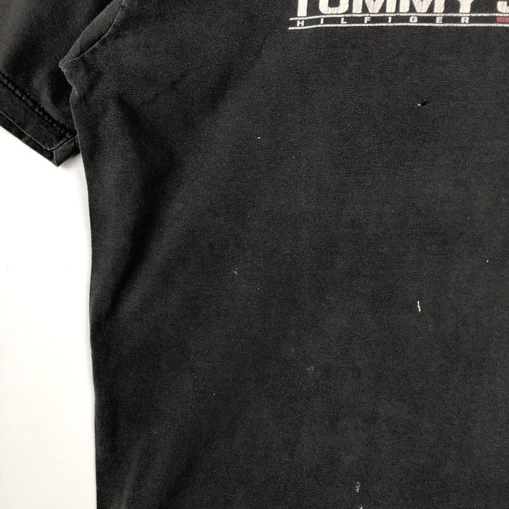 Tommy Hilfiger JEANS Painted Short-Sleeve Logo T-Shirt (Men's Size L) cotton gray type Vintage Second Hand