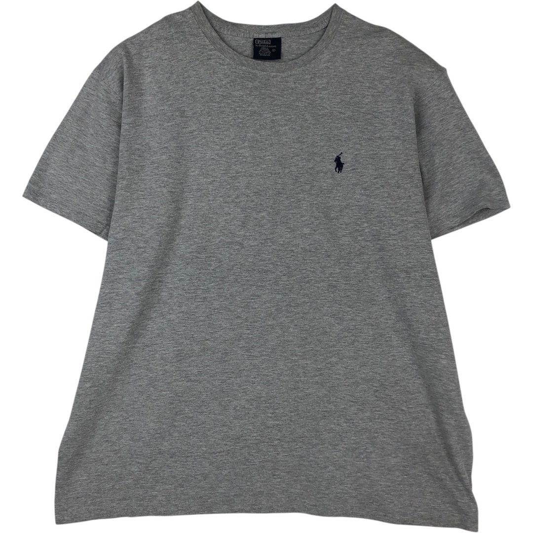 Ralph Lauren POLO by Ralph Lauren short sleeve one point logo T-shirt men's L size cotton gray type Vintage Second Hand
