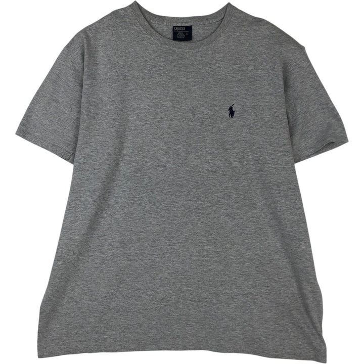 Ralph Lauren POLO by Ralph Lauren short sleeve one point logo T-shirt men's L size cotton gray type Vintage Second Hand