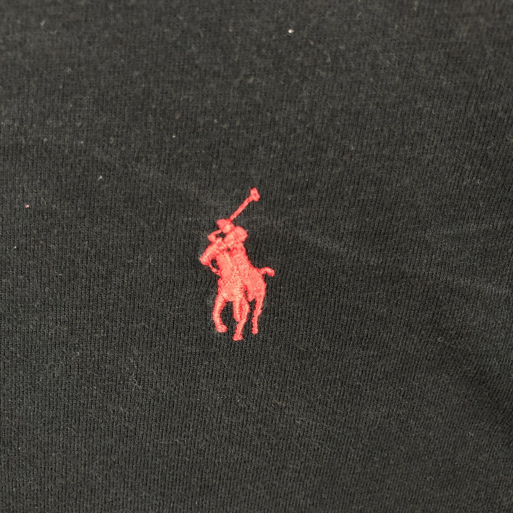 Ralph Lauren POLO by Ralph Lauren short sleeve one point logo T-shirt men's L size cotton black type Vintage Second Hand