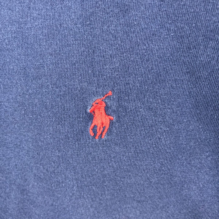 Ralph Lauren POLO by Ralph Lauren short sleeve one point logo T-shirt men's L size cotton navy blue type Vintage Second Hand