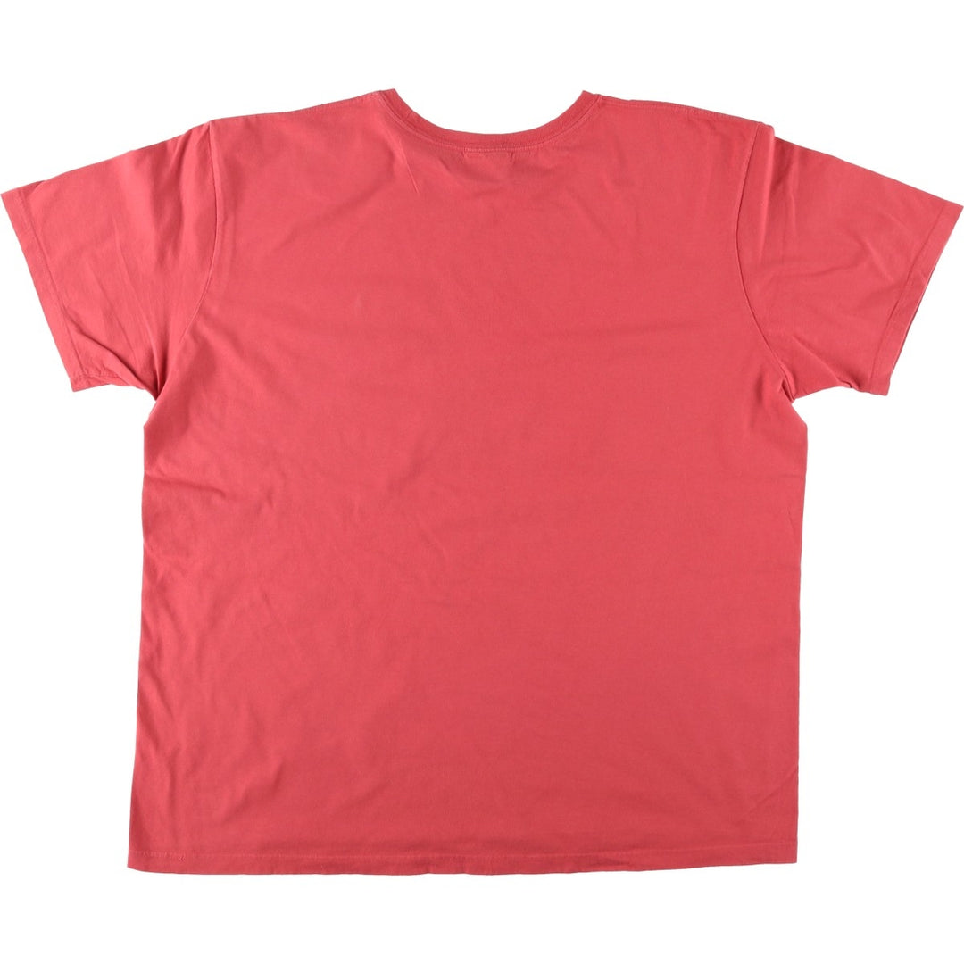 Ralph Lauren POLO by Ralph Lauren Short-Sleeve T-Shirt with One-Point Logo, Men's Size XL (approx.) cotton red type Vintage Second Hand