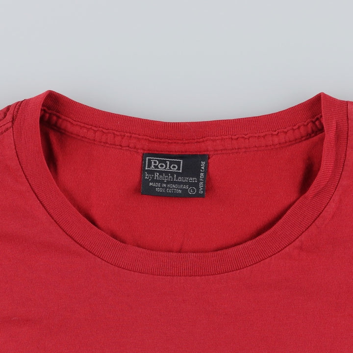Ralph Lauren POLO by Ralph Lauren Short Sleeve One Point Logo Pocket T-Shirt Men's L cotton red type Vintage Second Hand