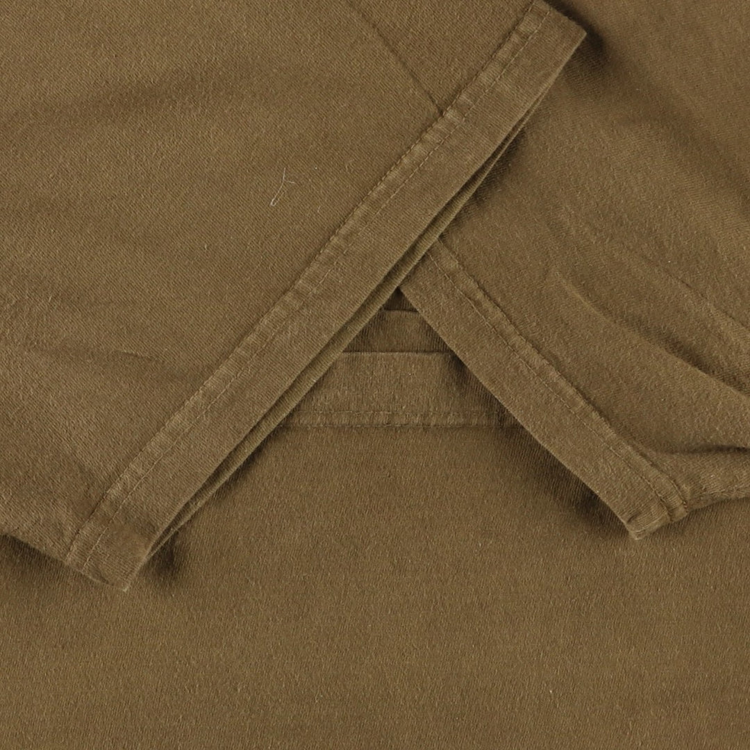 Ralph Lauren POLO by Ralph Lauren Short-Sleeve T-Shirt with One-Point Logo, Men's Size XL (approx.) cotton brown type Vintage Second Hand