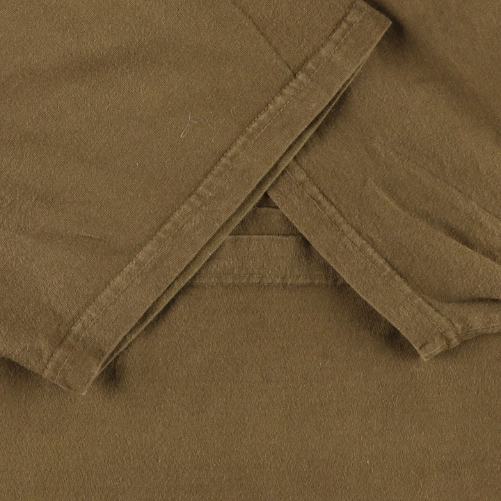 Ralph Lauren POLO by Ralph Lauren Short-Sleeve T-Shirt with One-Point Logo, Men's Size XL (approx.) cotton brown type Vintage Second Hand