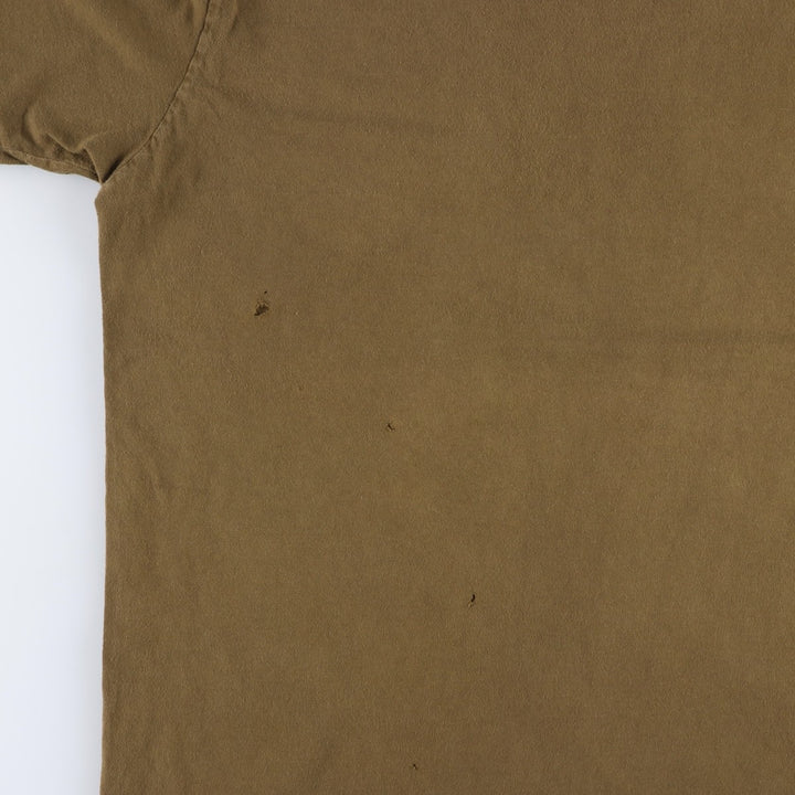 Ralph Lauren POLO by Ralph Lauren Short-Sleeve T-Shirt with One-Point Logo, Men's Size XL (approx.) cotton brown type Vintage Second Hand