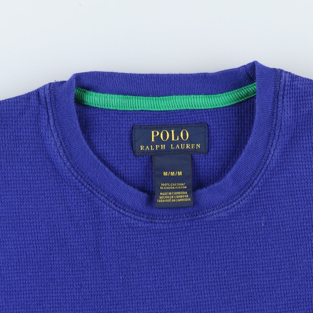 Ralph Lauren POLO RALPH LAUREN Short Sleeve Logo T-Shirt Men's M cotton blue type Vintage Second Hand