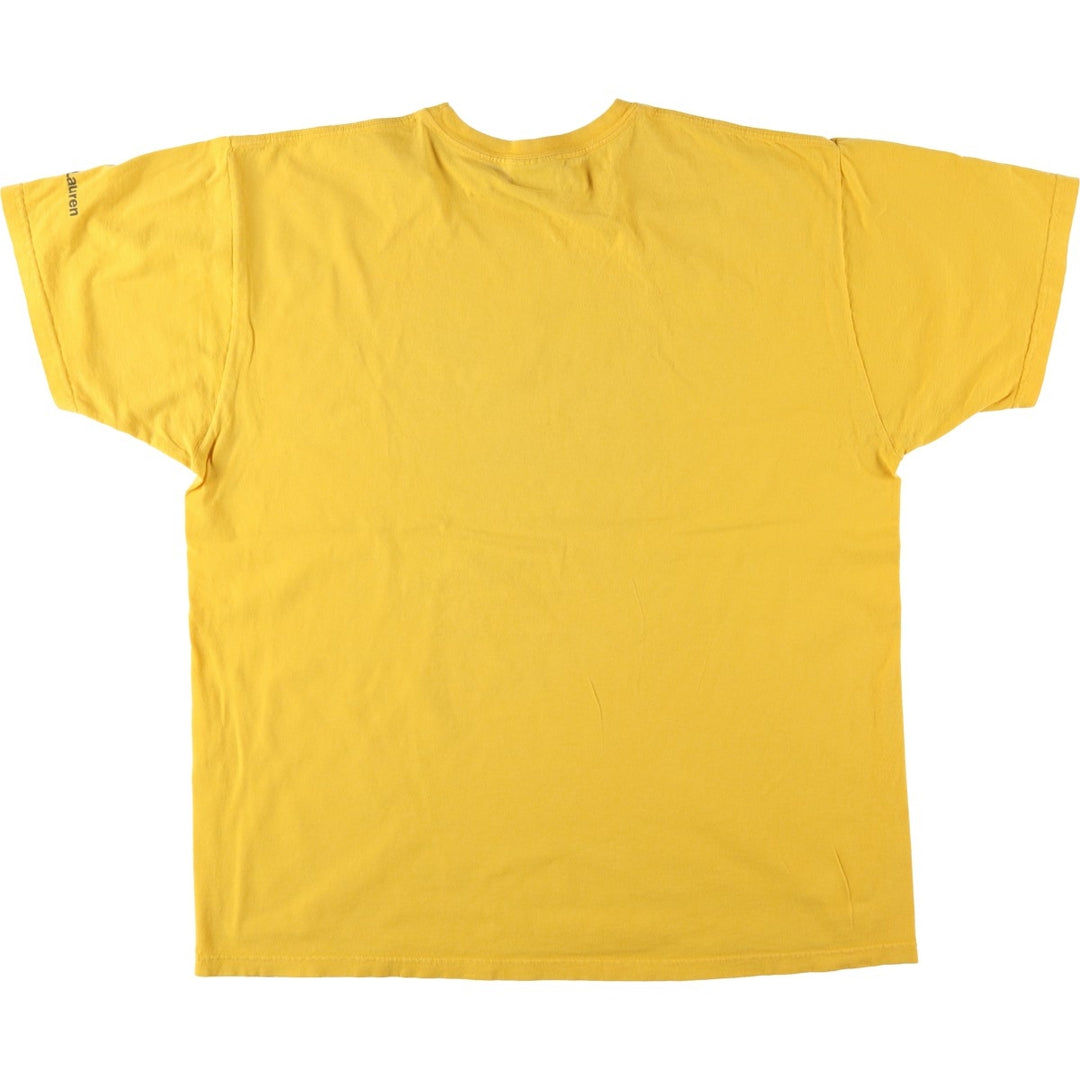 Ralph Lauren POLO JEANS COMPANY Short-Sleeve Logo T-Shirt, Men's Size L (approx.) cotton yellow type Vintage Second Hand