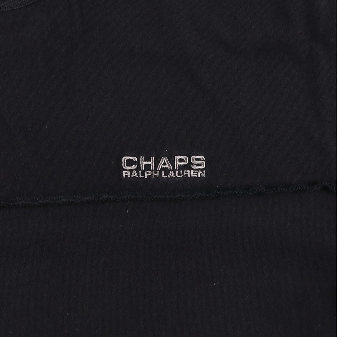 Ralph Lauren CHAPS Short-Sleeve Logo T-Shirt, Men's Size XL (approx.) cotton black type Vintage Second Hand