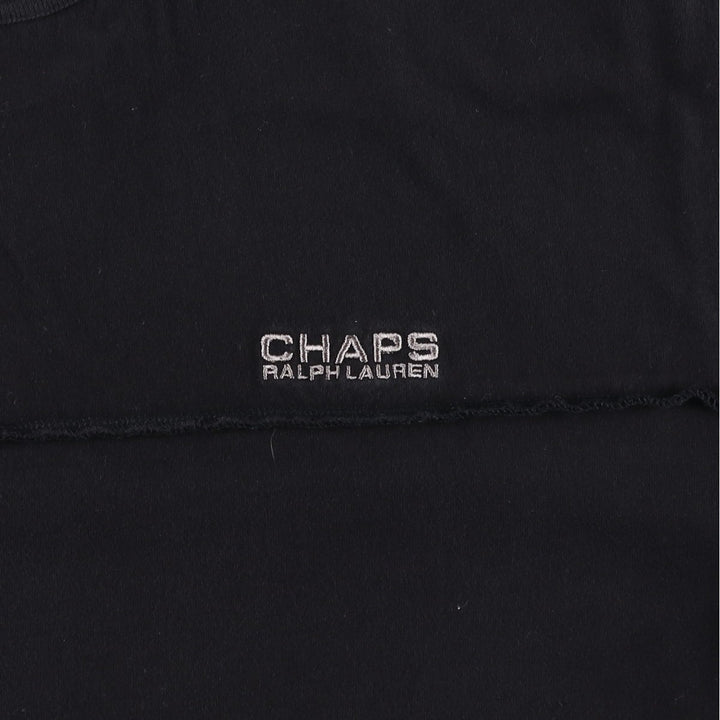Ralph Lauren CHAPS Short-Sleeve Logo T-Shirt, Men's Size XL (approx.) cotton black type Vintage Second Hand
