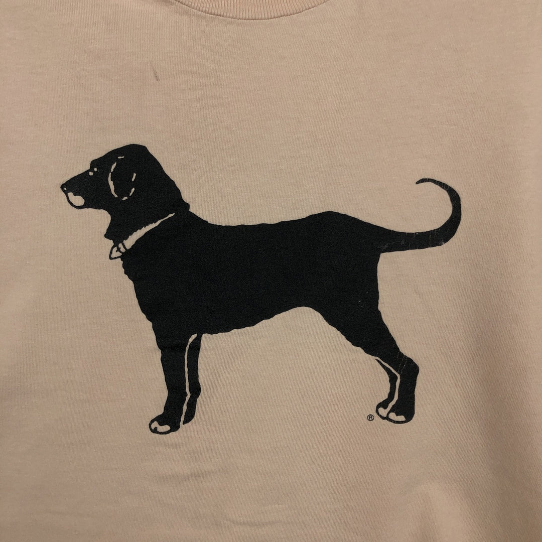 90'S Hanes BEEFY-T Dog Print Animal T-Shirt, Made in USA, Men's Size L (approx.), Vintage cotton Beige type Vintage Second Hand