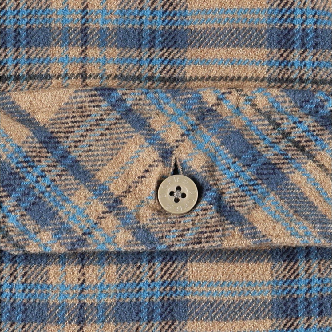 Patagonia Long-Sleeve Flannel Check Shirt, Men's Size M (approx.) unclear beige type brown Vintage Second Hand