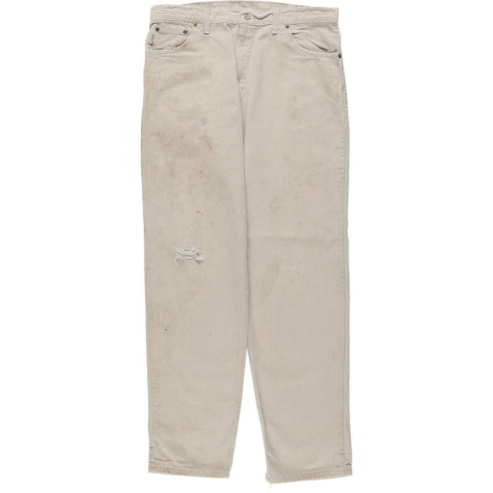 Carhartt Duck Work Pants, Made in USA, Men's Size W36 (approx.) cotton Beige type Vintage Second Hand