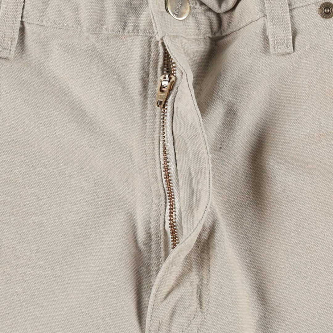 Carhartt Duck Work Pants, Made in USA, Men's Size W36 (approx.) cotton Beige type Vintage Second Hand