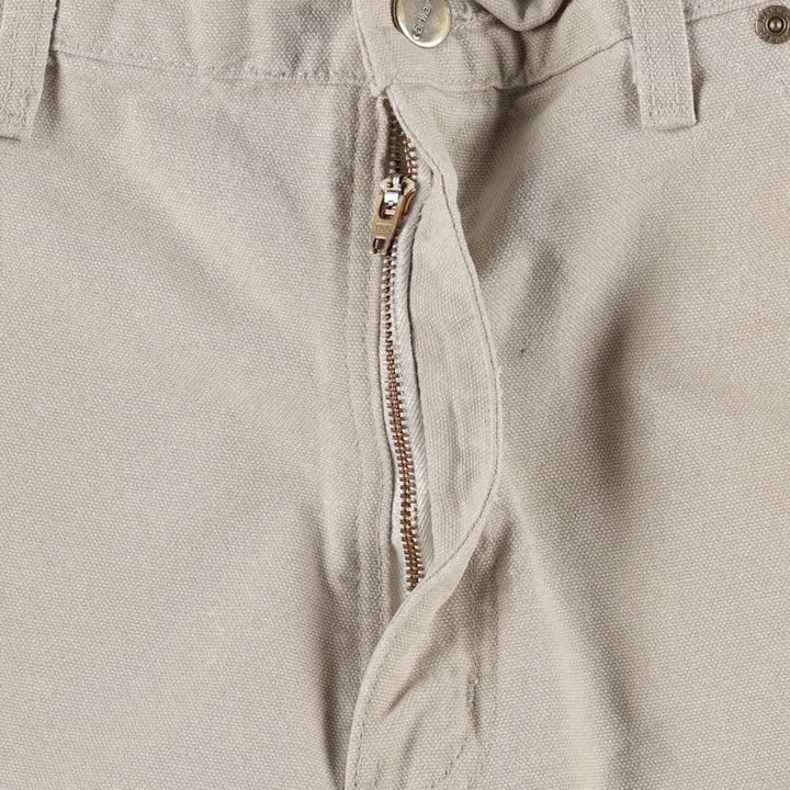 Carhartt Duck Work Pants, Made in USA, Men's Size W36 (approx.) cotton Beige type Vintage Second Hand