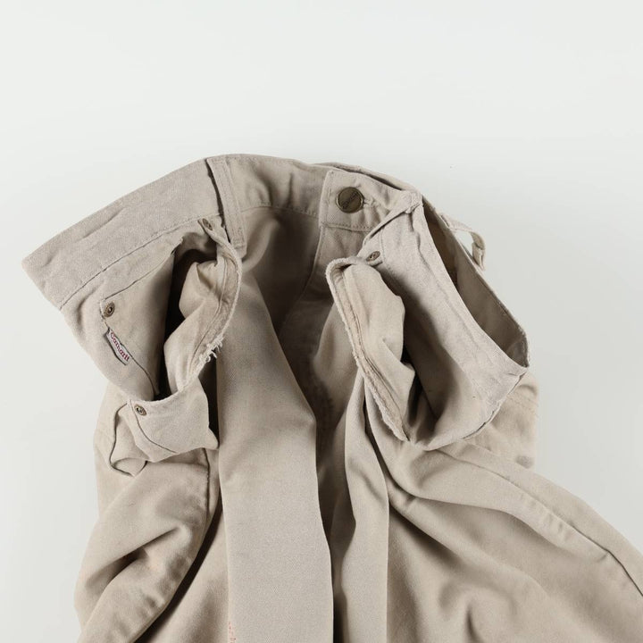 Carhartt Duck Work Pants, Made in USA, Men's Size W36 (approx.) cotton Beige type Vintage Second Hand