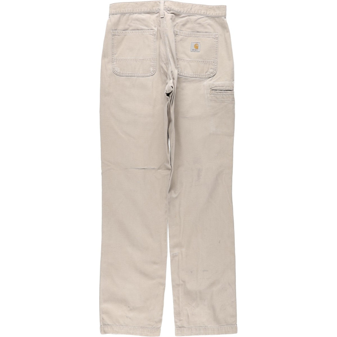 Carhartt Relaxed Fit Duck Work Pants, Men's W31 (approx.) cotton Beige type Vintage Second Hand