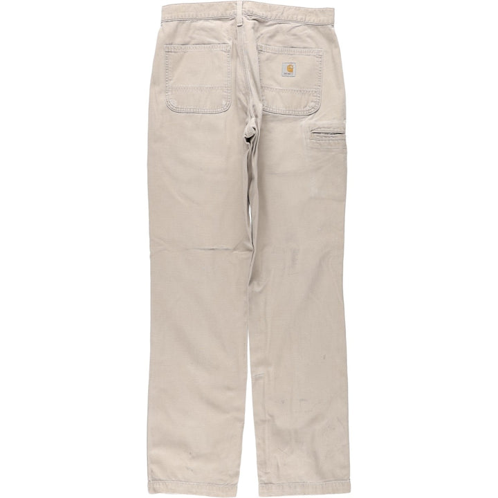 Carhartt Relaxed Fit Duck Work Pants, Men's W31 (approx.) cotton Beige type Vintage Second Hand
