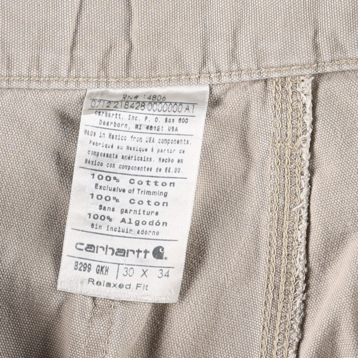 Carhartt Relaxed Fit Duck Work Pants, Men's W31 (approx.) cotton Beige type Vintage Second Hand
