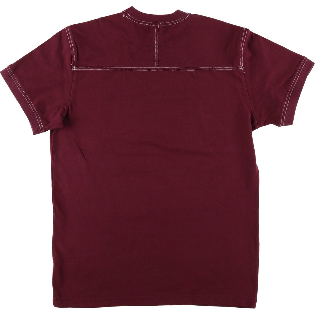 Ralph Lauren POLO JEANS COMPANY Short-Sleeve Logo T-Shirt, Made in USA, Men's Size M (approx.) cotton burgundy type Vintage Second Hand