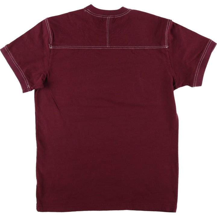 Ralph Lauren POLO JEANS COMPANY Short-Sleeve Logo T-Shirt, Made in USA, Men's Size M (approx.) cotton burgundy type Vintage Second Hand