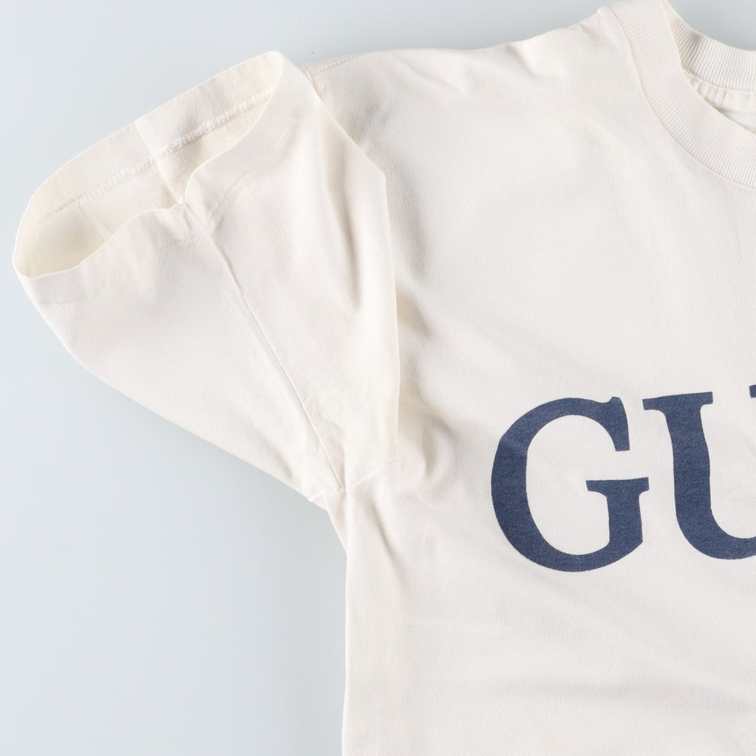 Guess Short-Sleeve Printed T-Shirt, Men's Size M (approx.) unclear white type Vintage Second Hand