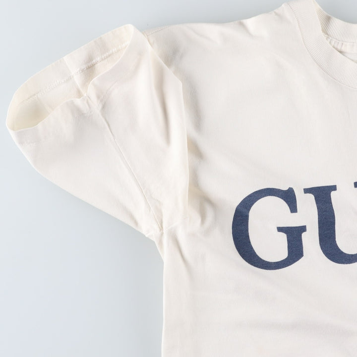 Guess Short-Sleeve Printed T-Shirt, Men's Size M (approx.) unclear white type Vintage Second Hand