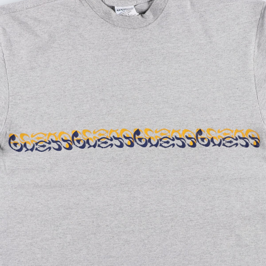 90'S Guess AMERICAN TRADITIONAL Short-Sleeve Printed T-Shirt, Men's Size M (approx.), Vintage cotton gray type Vintage Second Hand