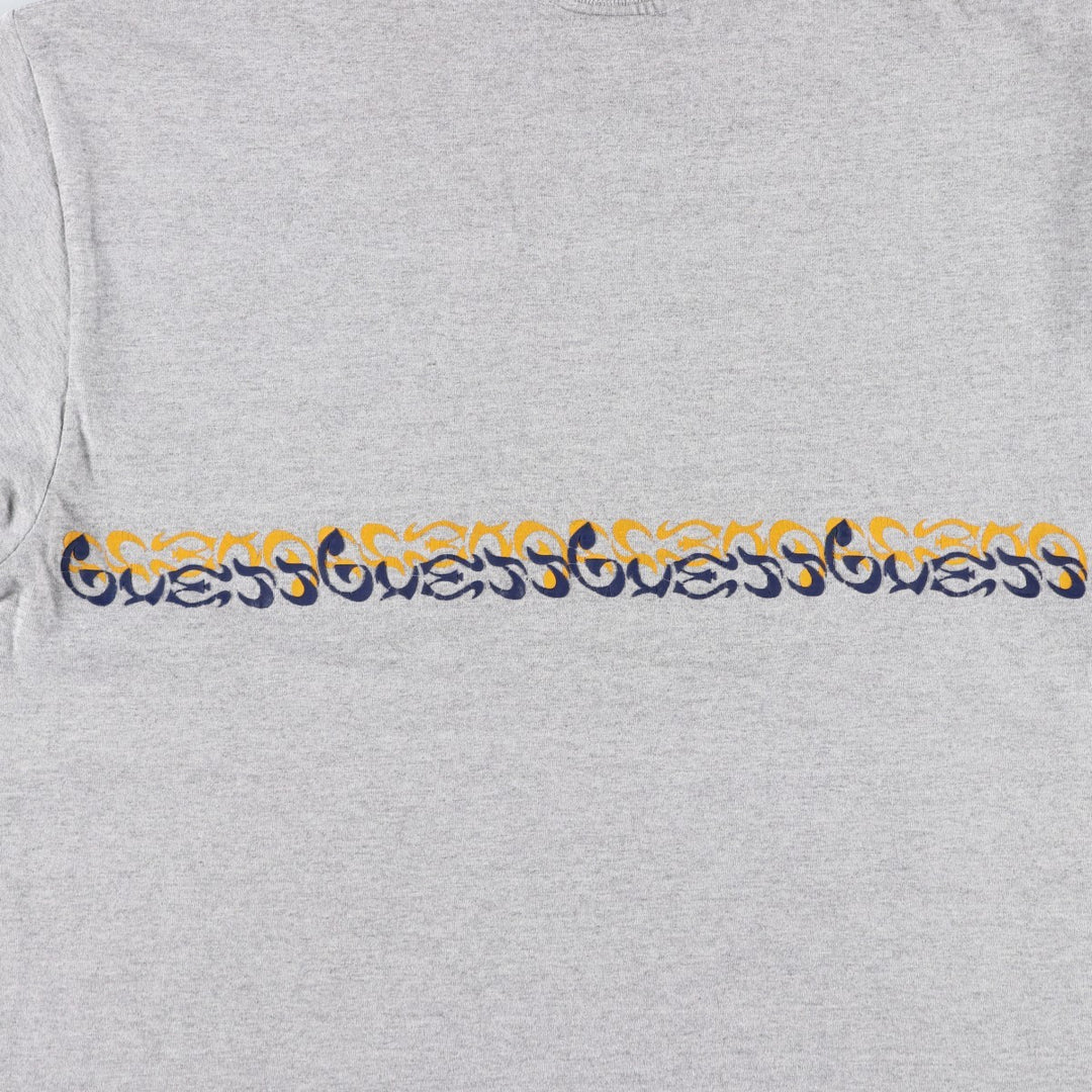 90'S Guess AMERICAN TRADITIONAL Short-Sleeve Printed T-Shirt, Men's Size M (approx.), Vintage cotton gray type Vintage Second Hand