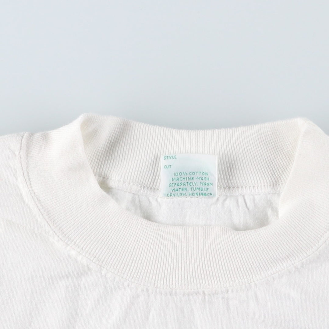 Guess by Georges Marciano short-sleeved printed T-shirt, men's size M equivalent, mock neck. cotton white type Vintage Second Hand