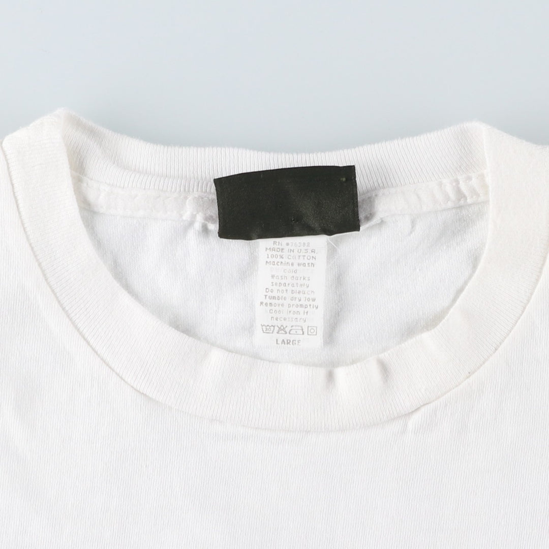 Timberland Short-Sleeve Printed T-Shirt, Made in USA, Men's Size L (approx.) cotton white type Vintage Second Hand