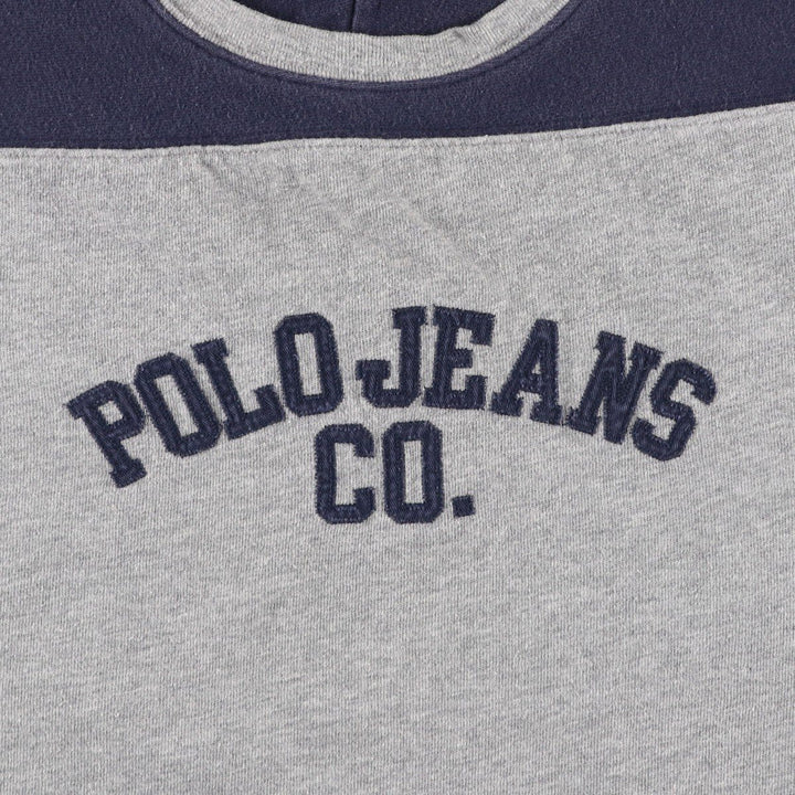 Ralph Lauren POLO JEANS COMPANY Short Sleeve Logo T-Shirt Men's XL cotton gray type Vintage Second Hand