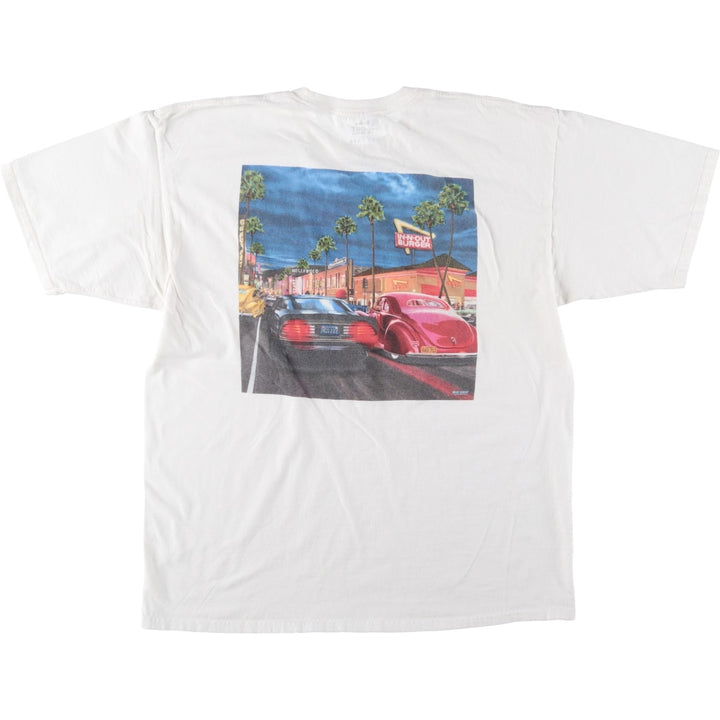 IN-N-OUT BURGER In-and-Out Burger Advertising T-shirt Men's XL size cotton white type Vintage Second Hand