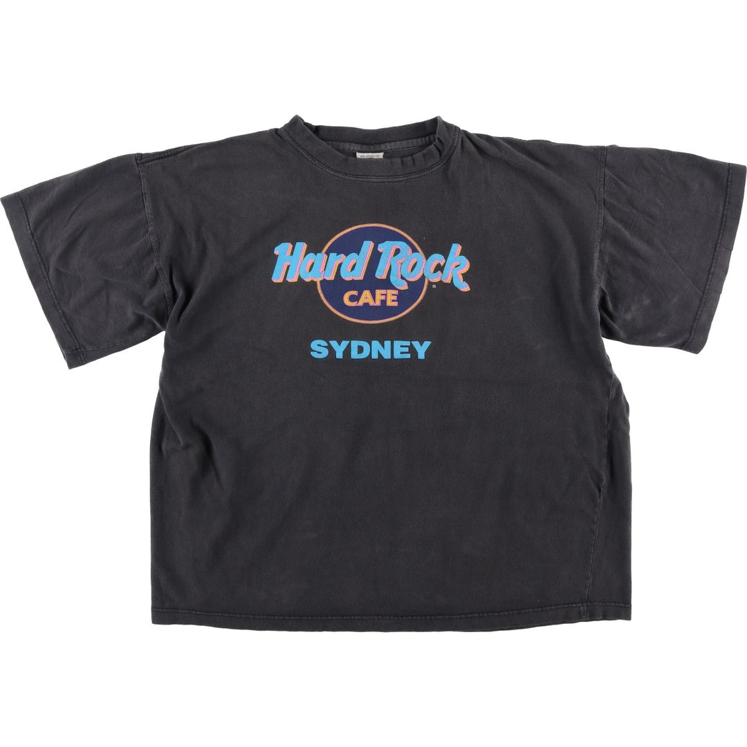 HARD ROCK CAFE Hard Rock Cafe Advertising T-shirt Men's XL size cotton Charcoal Vintage Second Hand
