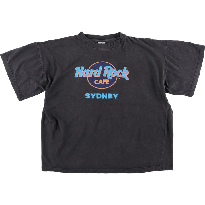 HARD ROCK CAFE Hard Rock Cafe Advertising T-shirt Men's XL size cotton Charcoal Vintage Second Hand