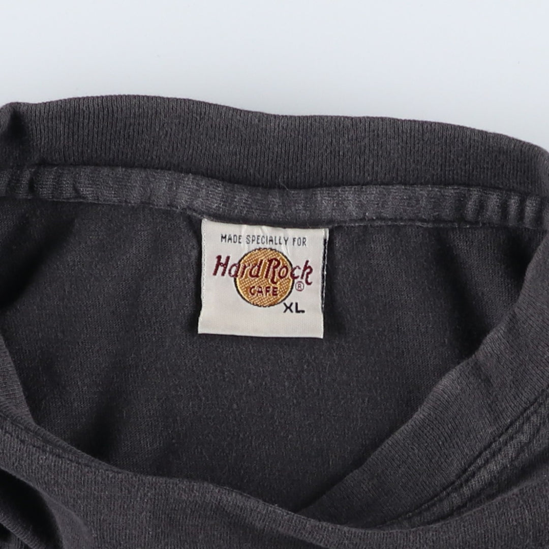 HARD ROCK CAFE Hard Rock Cafe Advertising T-shirt Men's XL size cotton Charcoal Vintage Second Hand