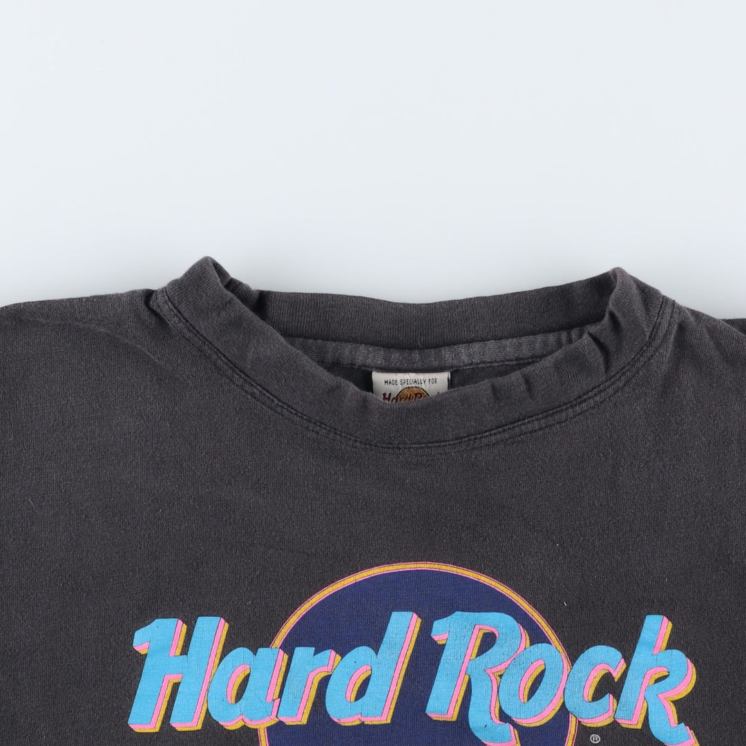HARD ROCK CAFE Hard Rock Cafe Advertising T-shirt Men's XL size cotton Charcoal Vintage Second Hand